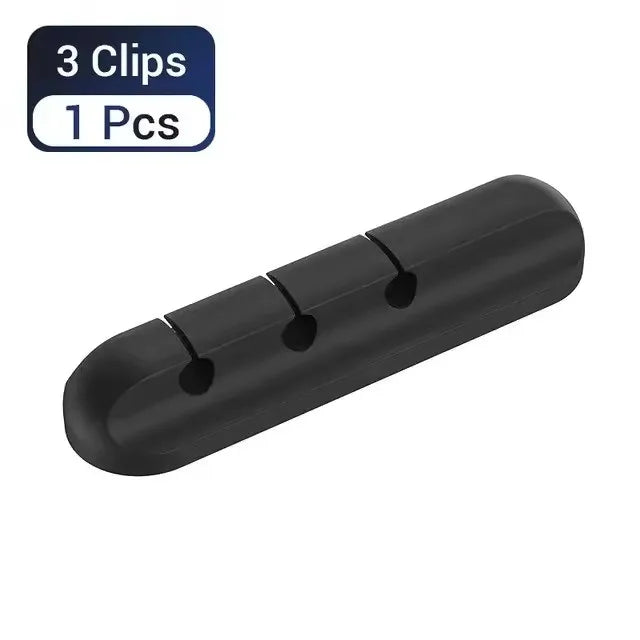 Cable Holder Clips Cable Management Cord Organizer Clips Silicone for USB Charging Cable Mouse Cable Wire PC Office Home Car