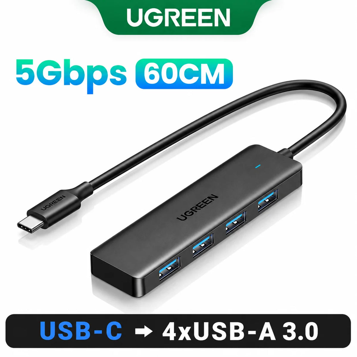 UGREEN USB 3.0 Hub 4 Ports  USB HUB Slim for Mouse Keyboard Compatible with MacBook Pro Air Laptop Desktop PC Xbox PS5 Splitter