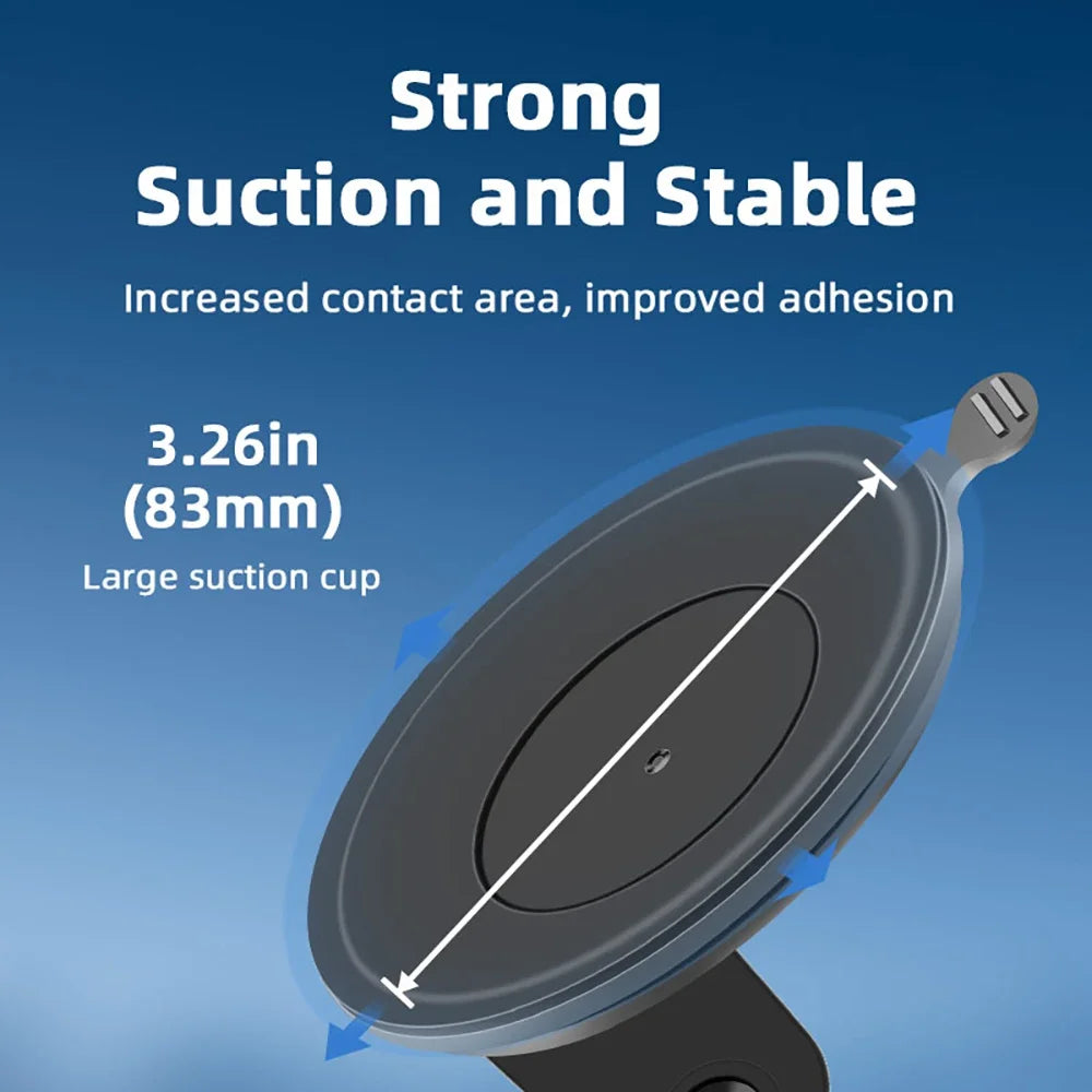 BRDRC Car Glass Suction Cup For DJI Pocket 3/Gopro Hero12 11 10 9/Insta 360/Action Camera Phone Adjustable Stable Mount Holder