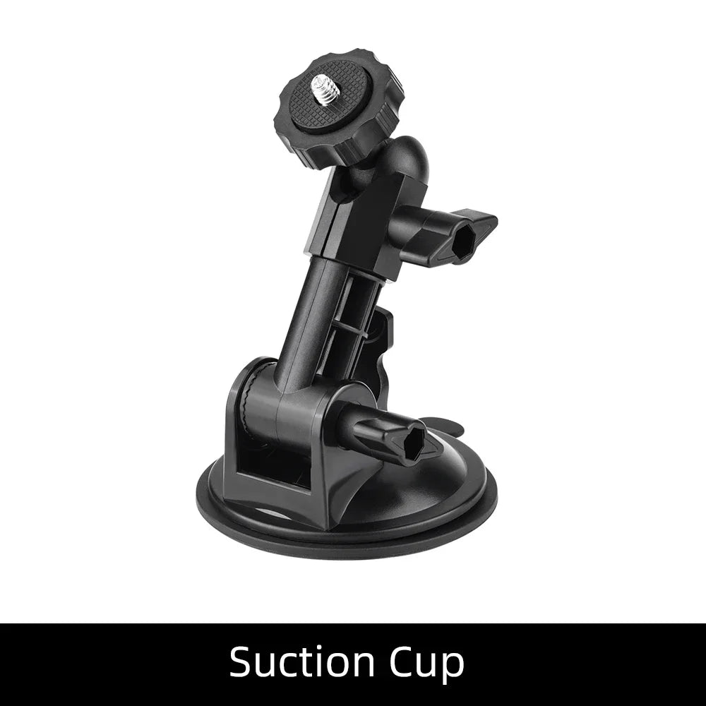 BRDRC Car Glass Suction Cup For DJI Pocket 3/Gopro Hero12 11 10 9/Insta 360/Action Camera Phone Adjustable Stable Mount Holder